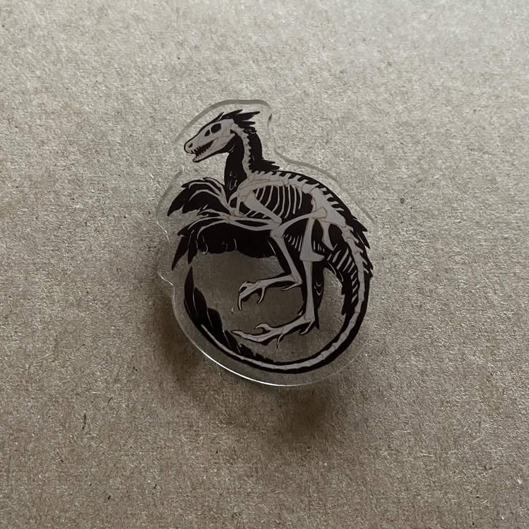 Macabre Fossil - Acrylic Pin